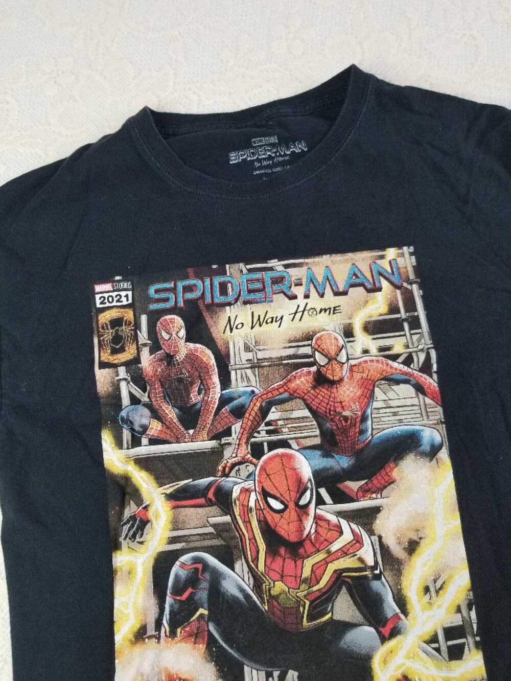 Spiderman No Way Home Black T Shirt M